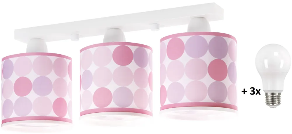 Akční Nabídka Dalber 62003S COLORS - Dětský růžový lustr pro holčičky + Dárek LED žárovky