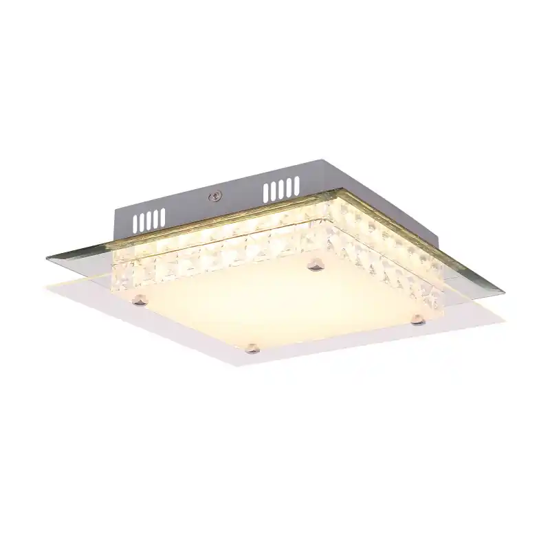 Globo 49344-18 MATARO - Stropní LED svítidlo s krystalky 28 x 28cm, 18W, 3000K Ověřený