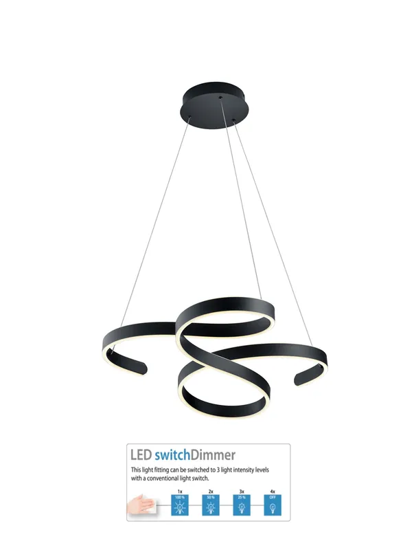 Trio Leuchten 371310142 FRANCIS - Závěsný lustr stmívatelný klasickým vypínačem, LED 52W, 3000K, 6500lm Autentický