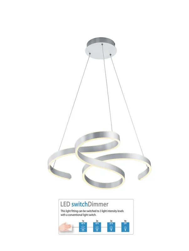 Trio Leuchten 371310105 FRANCIS - Závěsný lustr stmívatelný klasickým vypínačem, LED 52W, 3000K, 6500lm Dokud Zásoby Vydrží