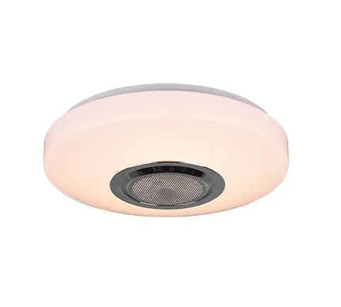 Trio Leuchten R69021101 MAIA - RGB svítidlo s reproduktorem + dálkový ovladač, LED 10W, 3000K + RGB, Ø 33cm Akční Cena