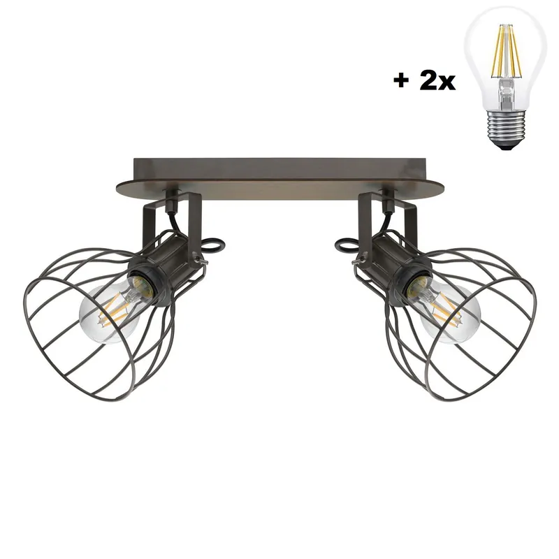 Kup Teď Eglo 98135 SAMBATELLO - Stropní retro svítidlo + Dárek 2x LED retro žárovka