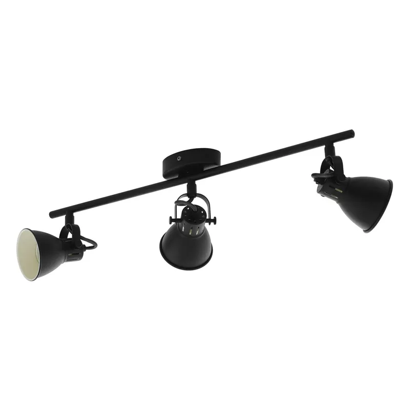 Eglo 98399 SERAS 2 - Retro stropní trojbodové černé svítidlo + LED žárovky Cenová Bomba