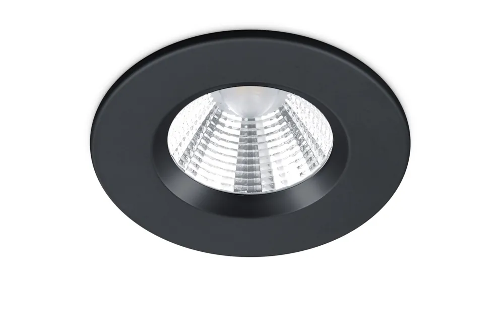 Ihned K Objednání Trio Leuchten 650710132 ZAGROS - LED podhledové stmívatelné svítidlo do koupelny Ø 8,5cm, 5,5W, 3000K, IP65, černá