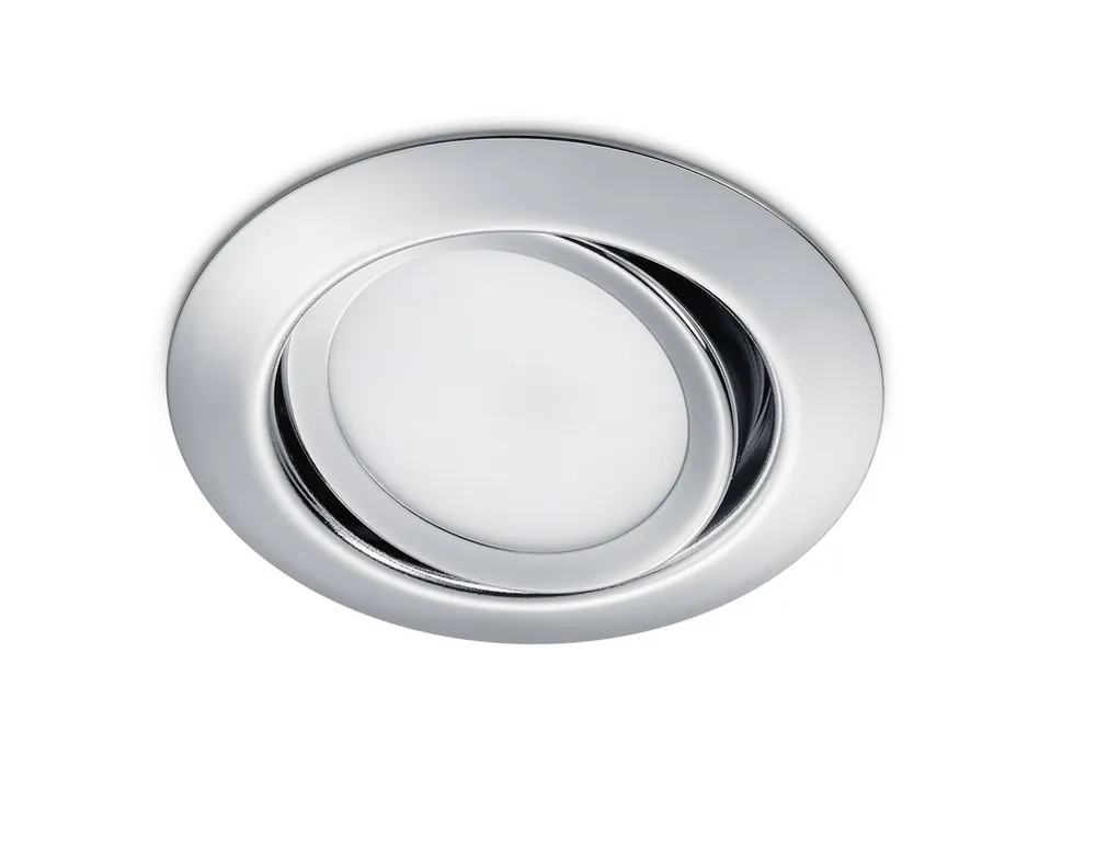 Sezónní Sleva Trio Leuchten 650310106 RILA - LED podhledové svítidlo Ø 8,2cm, 5W, 3000K, IP20, lesklý chrom
