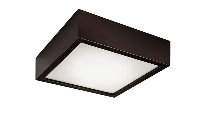 Rychlé Dodání Lamkur 32696 LD.PD-9.1 WOODYS square - Dřevěné stropní svítidlo 1 x E27, 27 x 27cm / wenge dřevo