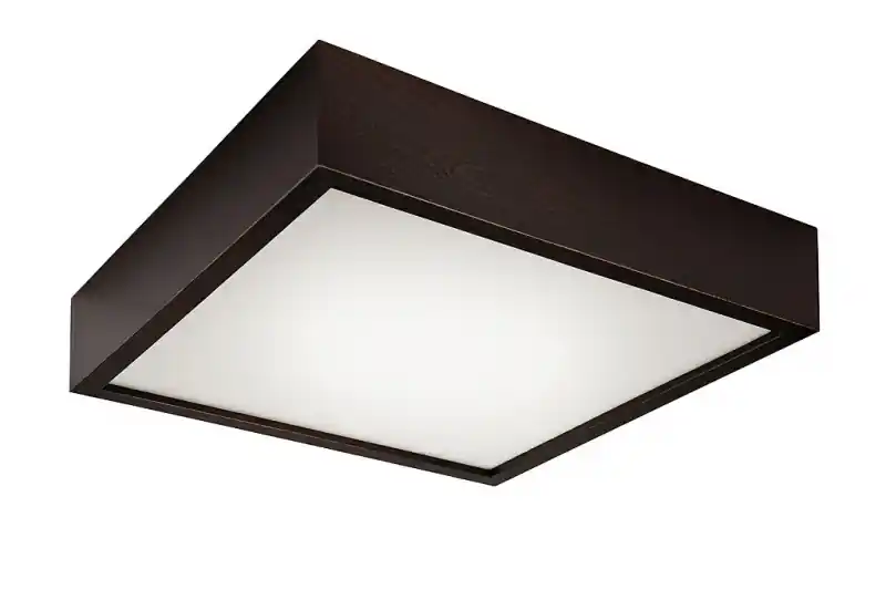Lamkur 32757 LD.PD-9.2 WOODYS square - Dřevěné stropní svítidlo 2 x E27, 37 x 37cm / wenge dřevo Novinka