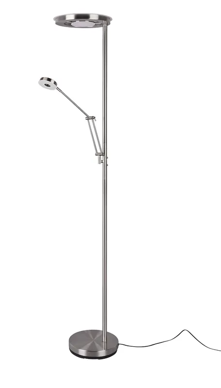 Trio Leuchten 424210307 BARRIE - Stmívatelná lampa s možnosti změny barvy světla 2700 + 4000K, matný nikl, výška 181cm Top Prodej