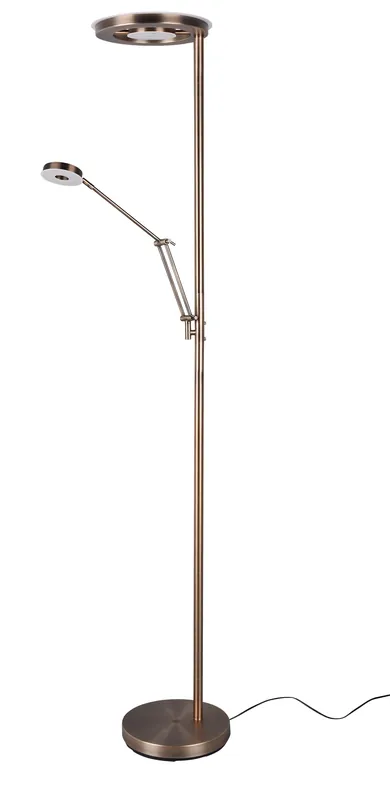 Cenová Bomba Trio Leuchten 424210304 BARRIE - Stmívatelná lampa s možnosti změny barvy světla 2700 + 4000K,staromosaz, výška 181cm