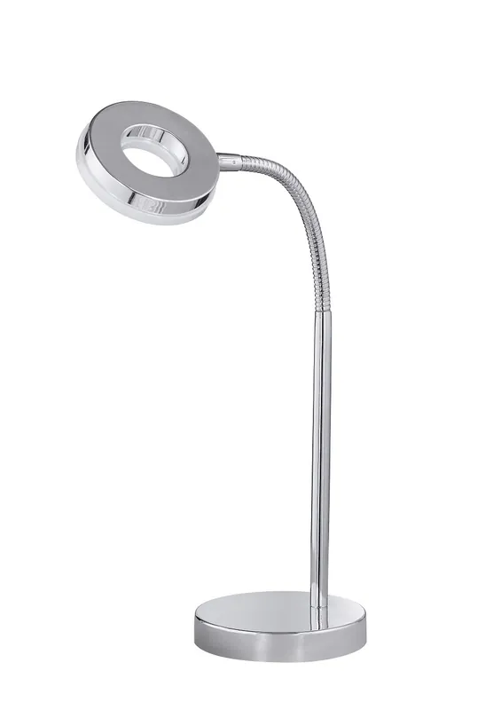 Trio Leuchten R52411106 RENNES - LED stolní lampička v lesklém chromu s husím krkem, 4W, 3000K Bezpečná Platba