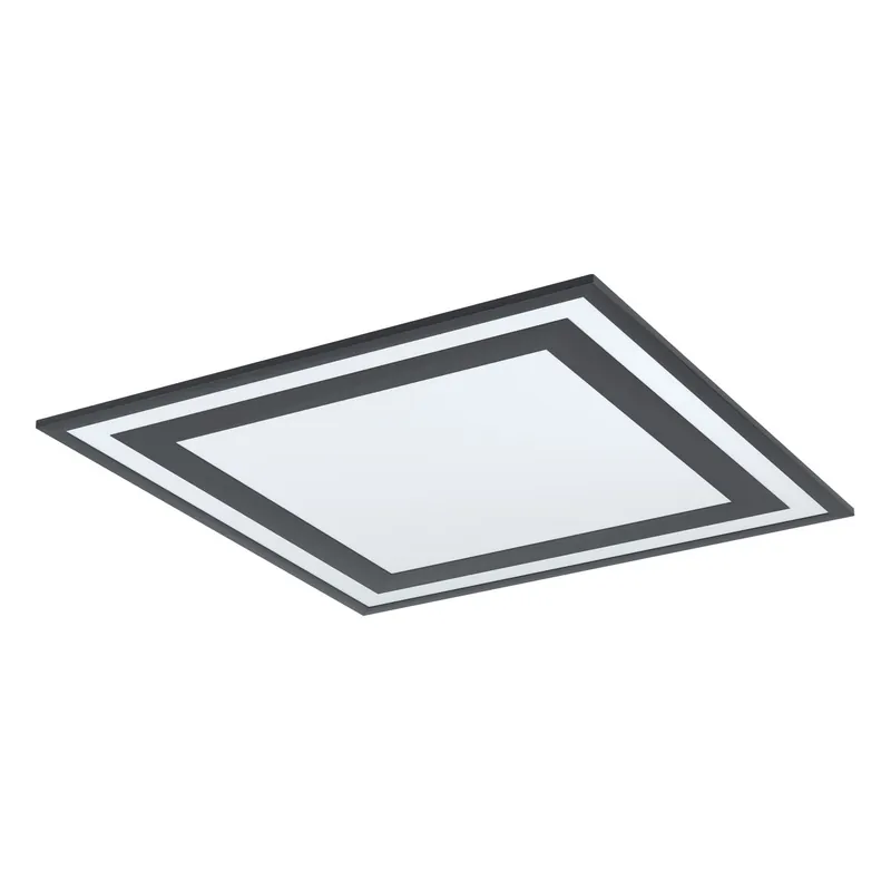 Omezená Nabídka Eglo 99039 SAVATARILA - Moderní stropní LED přisazené svítidlo v černé barvě 60 x 60cm, 36W, 4000K