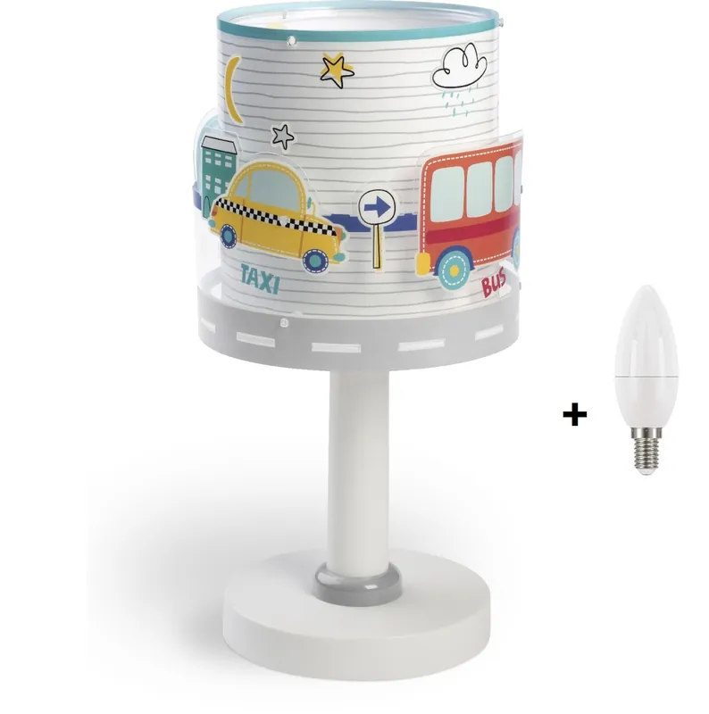 Expresní Doručení Dalber 61681 BABY TRAVEL - Dětská stolní lampička s fosforeskujícími obrázky + Dárek LED žárovka