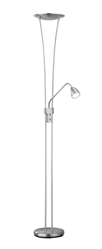 Trio Leuchten 426410207 ARIZONA - LED dotykem stmívatelná stojací lampa, 20W + 5W, 3000K, 180cm, nikl mat Akční Cena