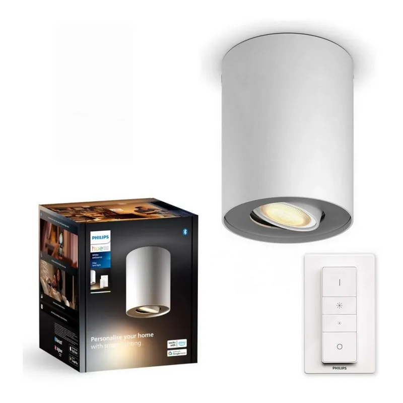 Philips - LED Stmívatelné bodové svítidlo Hue PILLAR 1xGU10/4,2W/230V 2200-6500K + dálkové ovládání bílá Speciální Cena