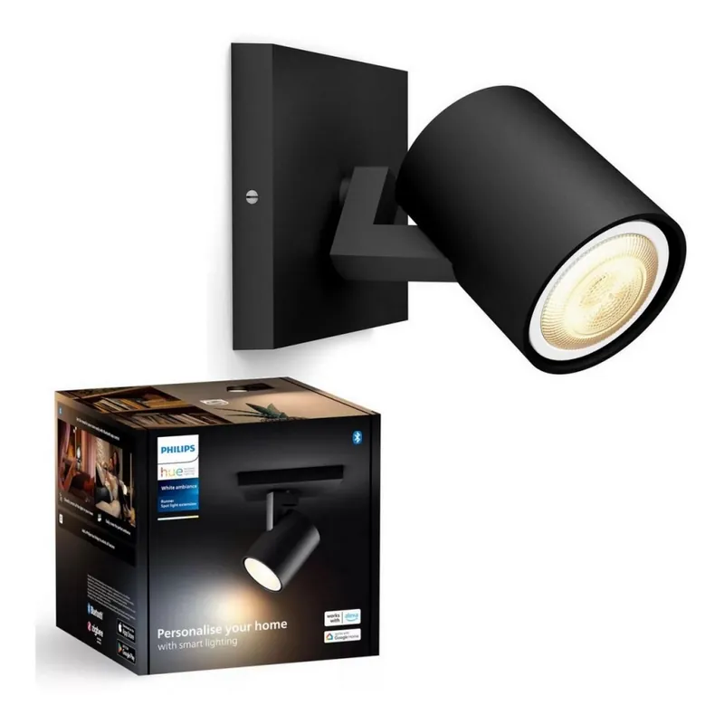 Philips - LED Stmívatelné bodové svítidlo Hue RUNNER 1xGU10/4,2W/230V 2200-6500K černá Nízká Cena