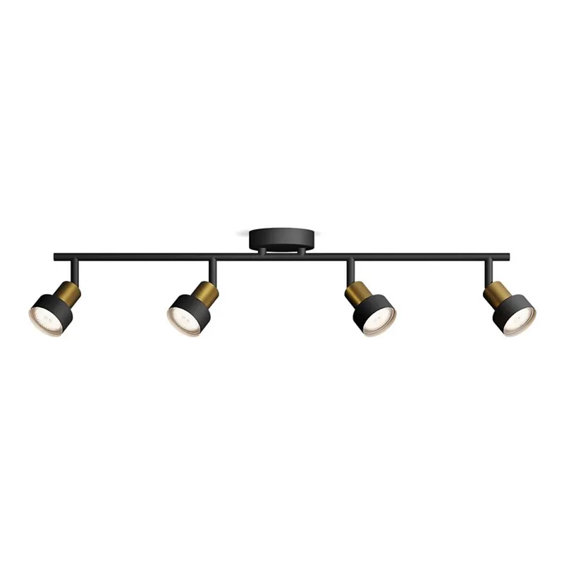 Horká Nabídka Philips - Bodové svítidlo CONDUIT 4xGU10/5W/230V černá/mosaz