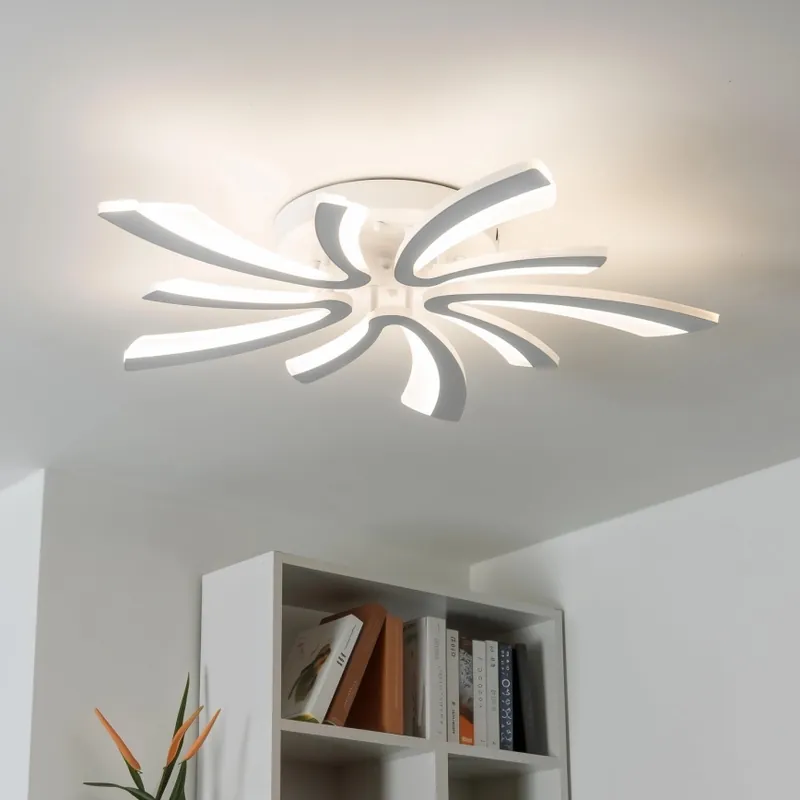 Brilagi - LED Stmívatelný přisazený lustr TWIST LED/55W/230V 3000-6500K bílá + dálkové ovládání Ověřený