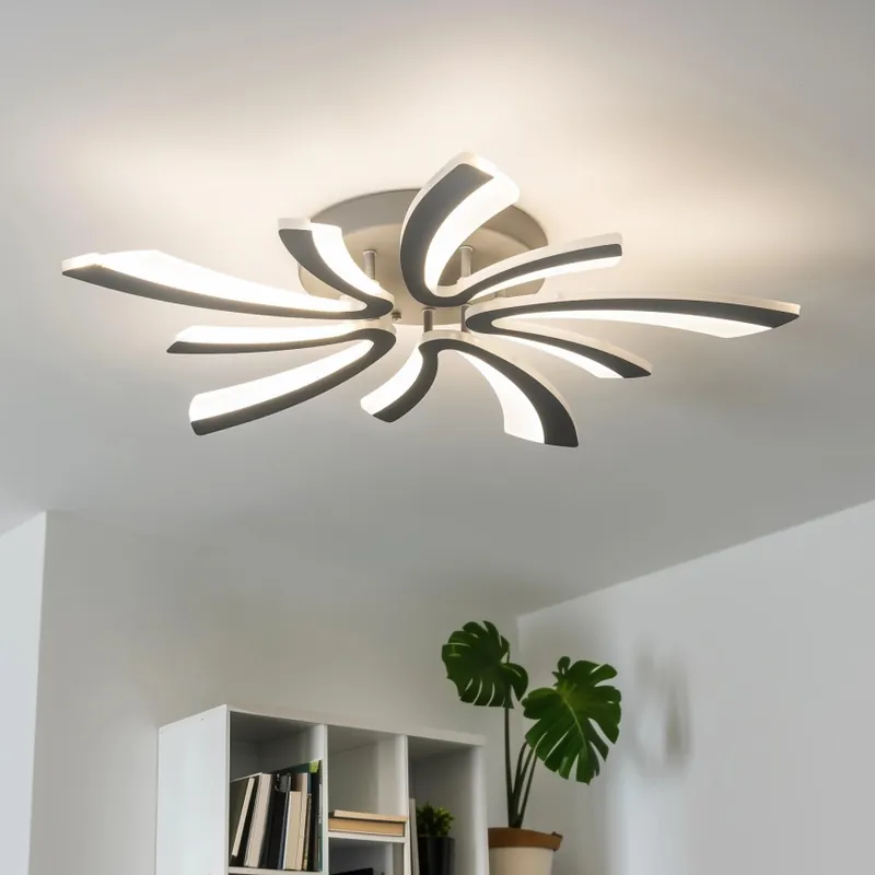 Brilagi - LED Stmívatelný přisazený lustr TWIST LED/55W/230V 3000-6500K antracit + dálkové ovládání Jen Po Omezenou Doba