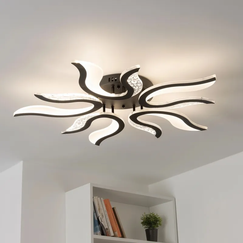 Cenová Bomba Brilagi - LED Stmívatelný přisazený lustr TWIST LED/65W/230V 3000-6500K černá + dálkové ovládání
