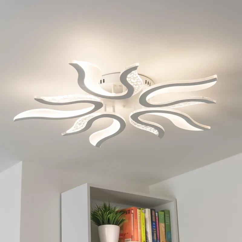 Brilagi - LED Stmívatelný přisazený lustr TWIST LED/65W/230V 3000-6500K bílá + dálkové ovládání Akční Nabídka