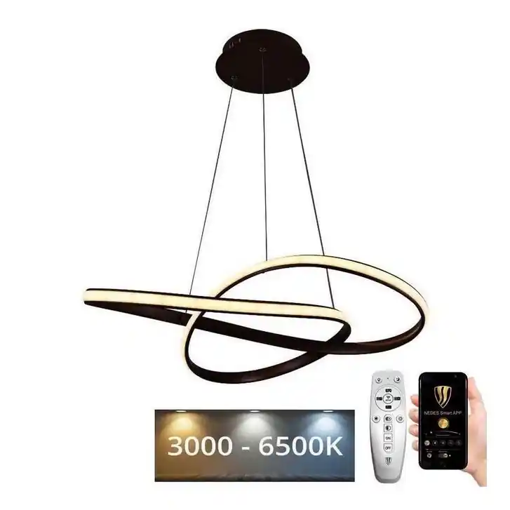 Brilagi - LED Stmívatelný lustr na lanku COSMOWAVE LED/70W/230V 3000-6500K hnědá + dálkové ovládání Levný