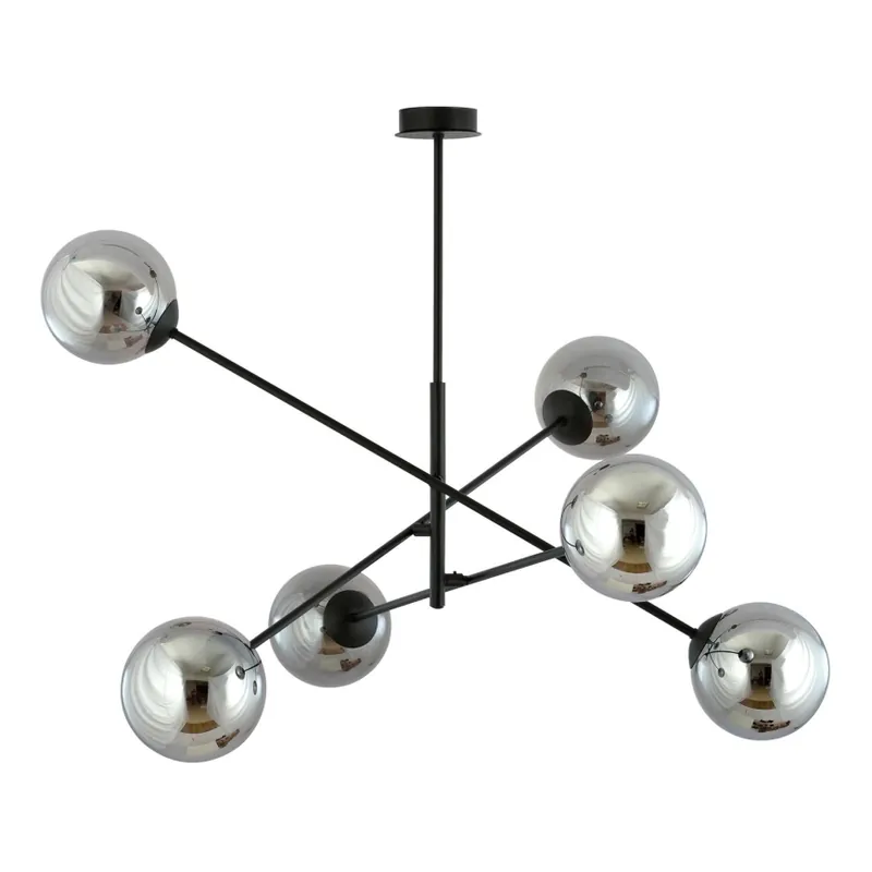 Koupit Online Lustr na tyči LINEAR 6xE14/10W/230V černá/šedá