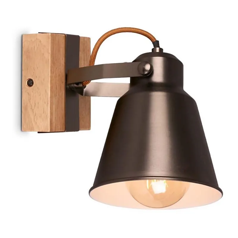 Horká Nabídka Briloner 2406-014 - Nástěnné bodové svítidlo RETRO 1xE27/40W/230V hnědá