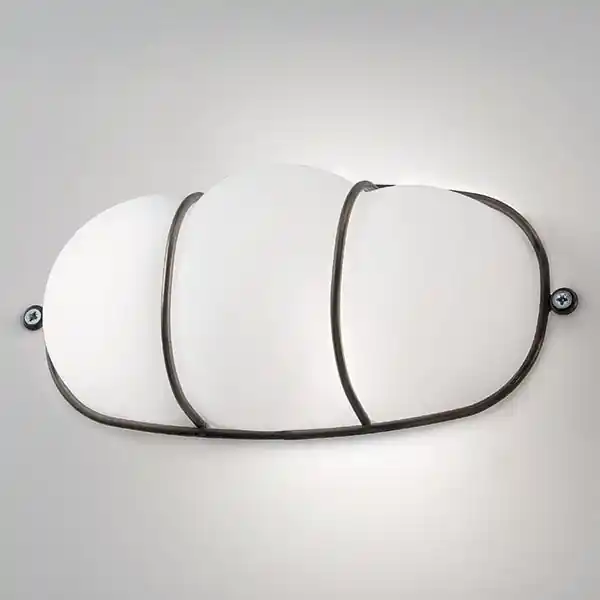Cenový Hit SIRU - Nástěnné svítidlo CAGE 1xGX53/10W/230V 22 cm černá/bílá benátské sklo