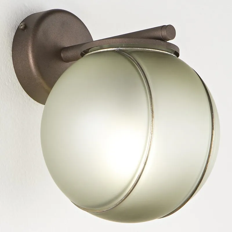 SIRU - Nástěnná lampa FLORET 1xE14/40W/230V hnědá/šedá benátské sklo Top Prodej