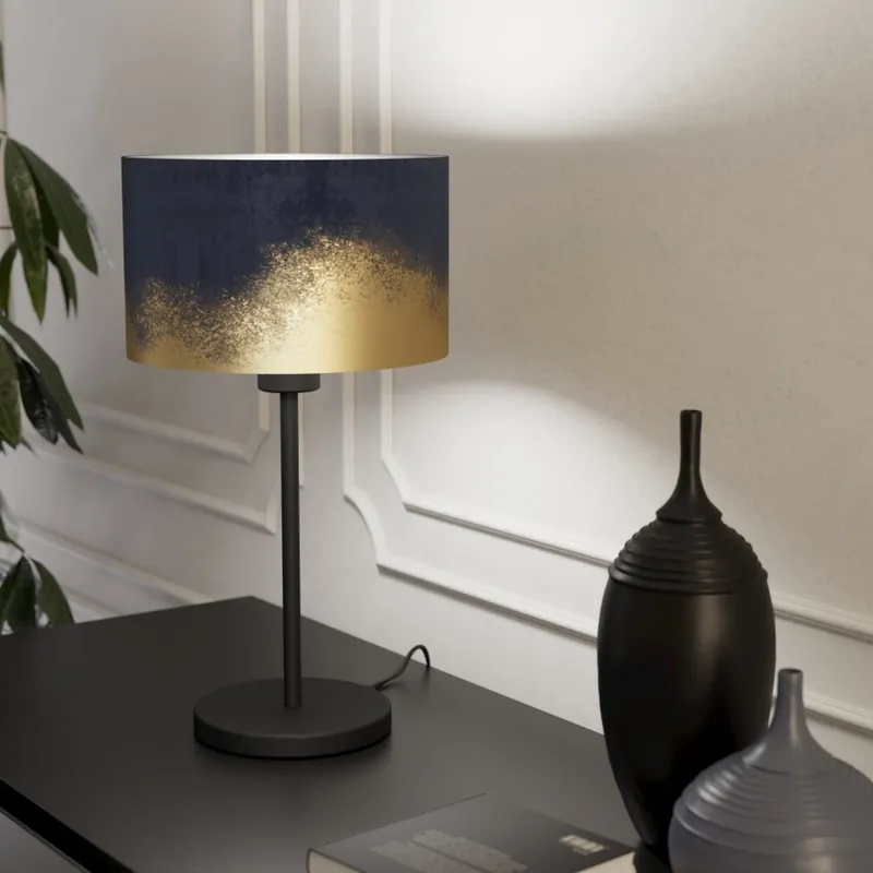 Eglo 39975 - Stolní lampa CASUARITA 1xE27/40W/230V modrá/zlatá Víkendová Akce
