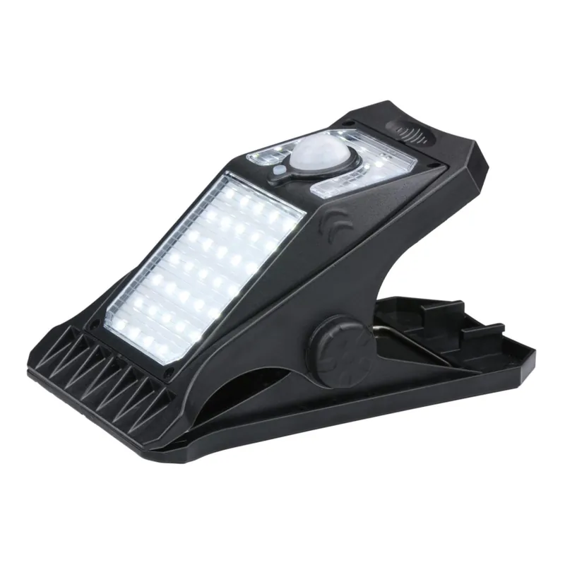 Must-Have Grundig - LED Solární svítidlo se senzorem pohybu a soumraku CLIP-ON LED/9W/3,7V 1500 mAh IP44