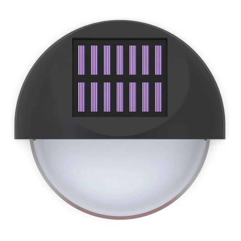 Aigostar - LED Solární nástěnné svítidlo LED/1W/1,2V černá 200 mAh 2700K IP44 Jen Po Omezenou Doba