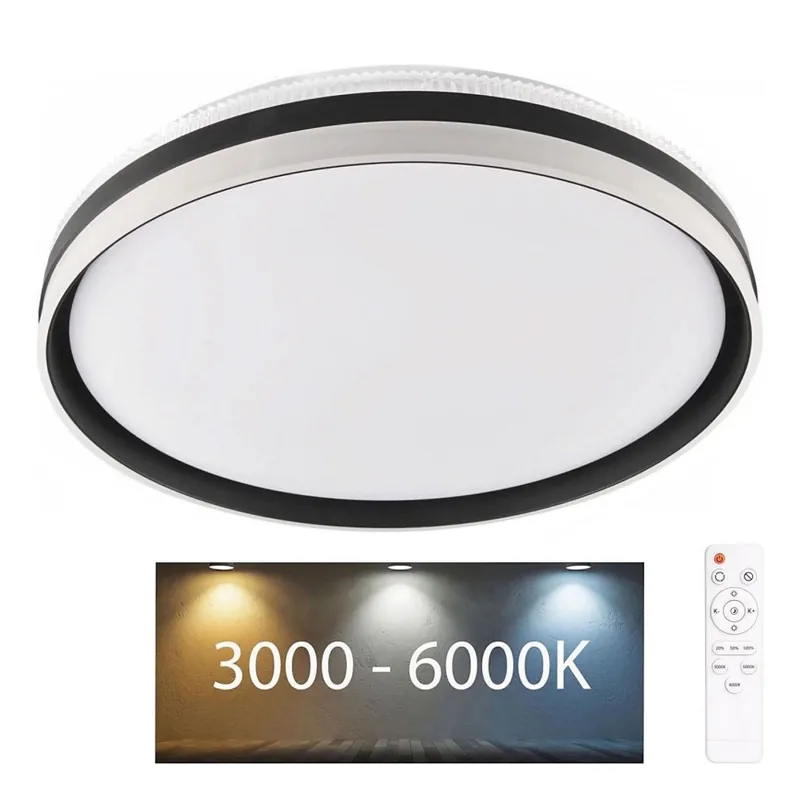 LED Stmívatelné koupelnové stropní svítidlo BARBARA LED/72W/230V pr. 48,5 cm 3000-6000K IP44 + dálkové ovládání Vrácení Zdarma