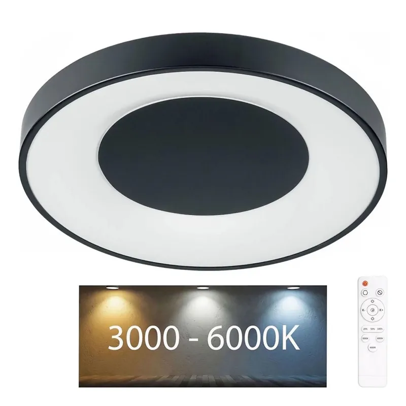 Vysoce Kvalitní LED Stmívatelné koupelnové stropní svítidlo WITOLD LED/48W/230V pr. 38,5 cm 3000-6000K IP44 + dálkové ovládání