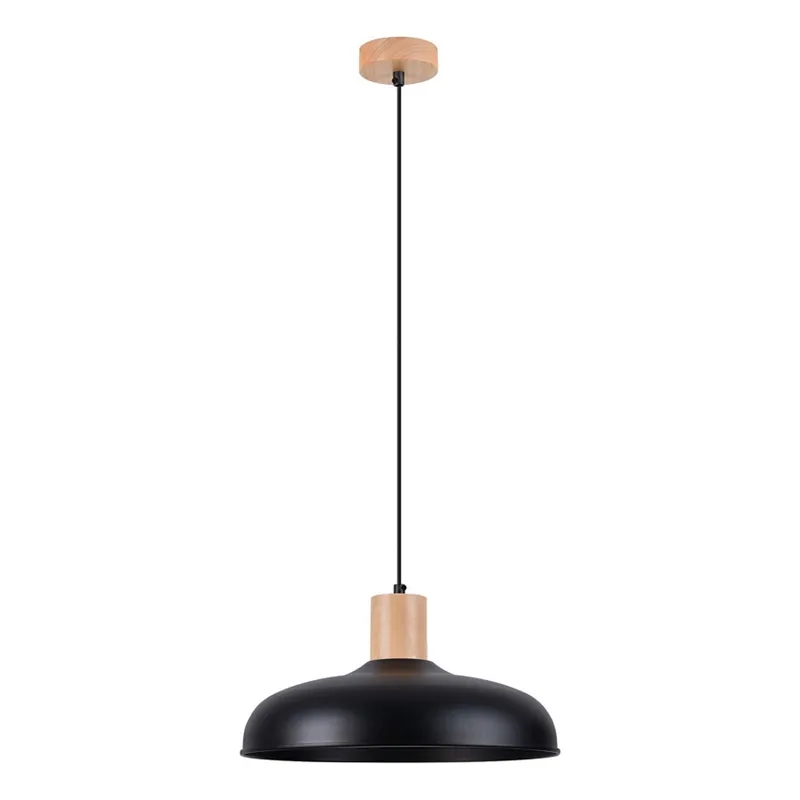 Lustr na lanku INDY 1xE27/15W/230V pr. 38 cm černá Poslední Šance