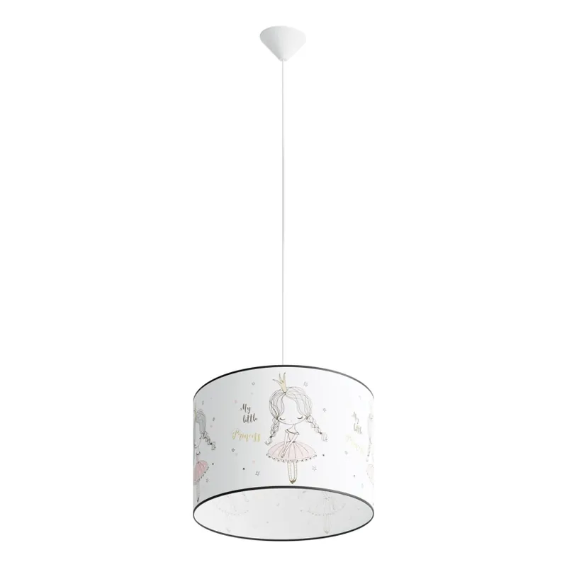 Hit Sezóny Dětský lustr na lanku PRINCESS 1xE27/15W/230V pr. 40 cm princezna