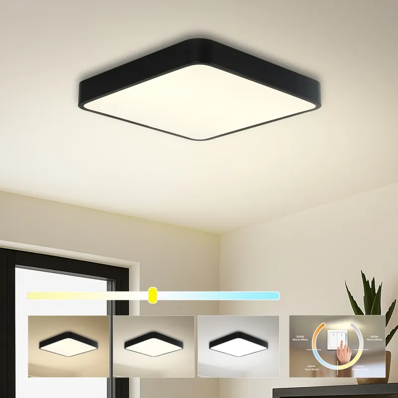 Akce Brilagi - LED Stropní svítidlo POOL SQUARE LED/36W/230V 3000/4000/6000K 40x40 cm černá