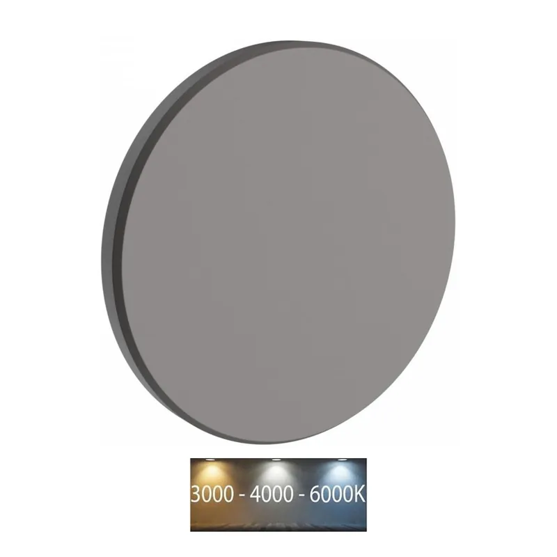 Odeslání Ihned LED Venkovní nástěnné svítidlo PIATTA LED/9W/230V 3000/4000/6000K pr. 12 cm IP44 šedá