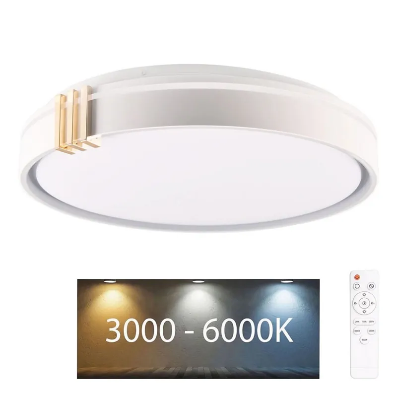 Nejprodávanější LED Stmívatelné koupelnové stropní svítidlo ARLETTA LED/48W/230V pr. 38 cm 3000-6000K IP44 + dálkové ovládání