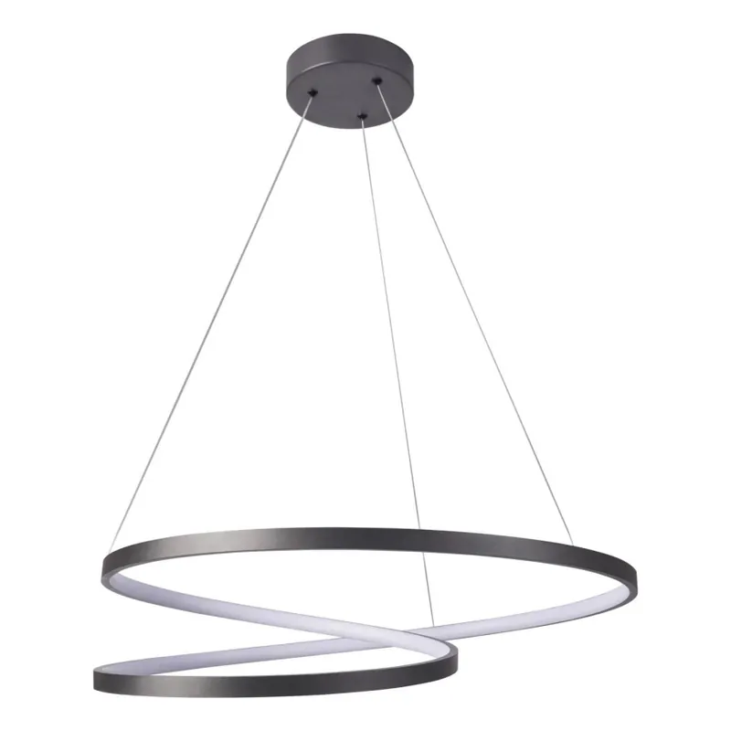 LED Lustr na lanku ZEFIRA LED/52W/230V 4000K pr. 60 cm antracit Poslední Šance