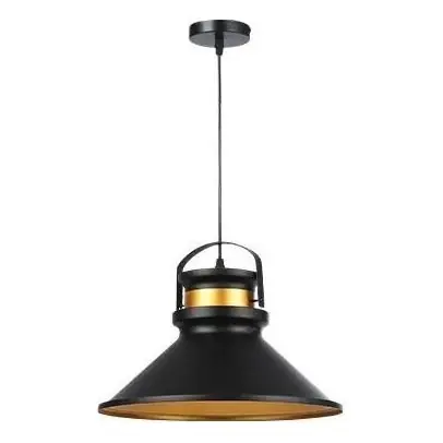 Autentický Lustr na lanku TAO 1xE27/60W/230V pr. 37 cm černá