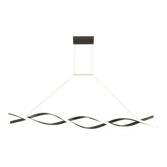 LED Lustr na lanku TWIST LED/37W/230V 4000K 120 cm černá Časově Omezené