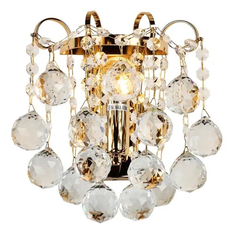 Nízká Cena Brilagi - Nástěnné svítidlo CRYSTAL 1xE14/60W/230V zlatá