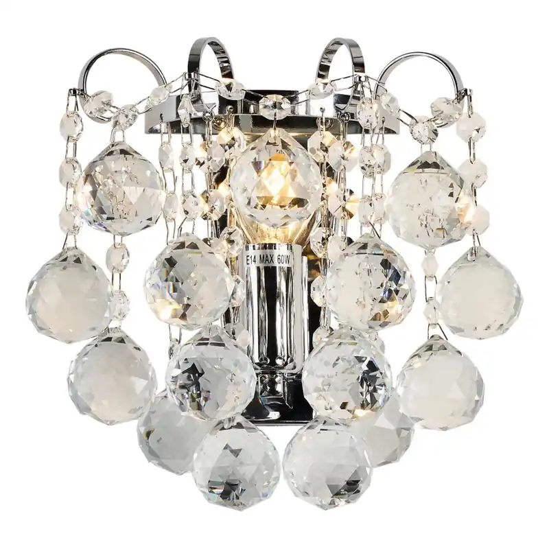 Brilagi - Nástěnné svítidlo CRYSTAL 1xE14/60W/230V lesklý chrom Jen Po Omezenou Doba