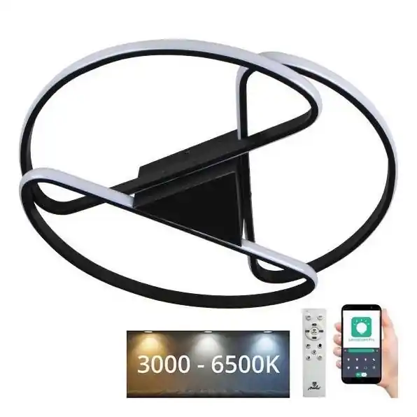 LED Stmívatelné stropní svítidlo LED/75W/230V 3000-6500K černá + dálkové ovládání Odeslání Ihned