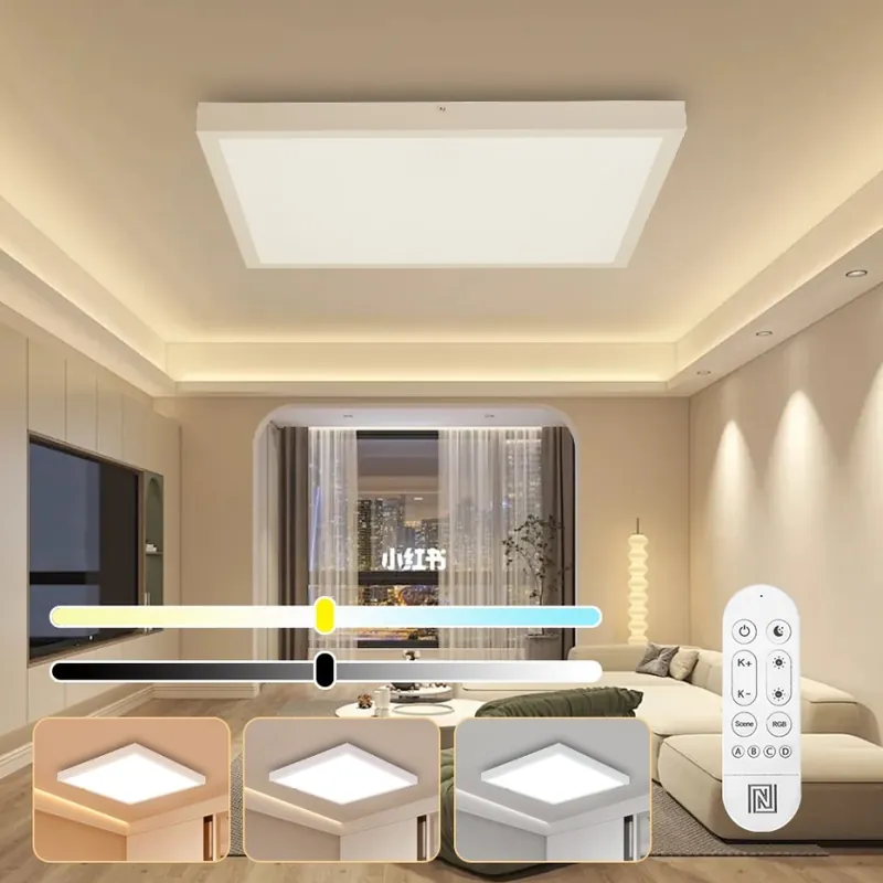 Immax NEO 07277L - LED Stmívatelné koupelnové stropní svítidlo NEO LITE FRAME LED/50W/230V IP44 Wi-Fi Tuya +dálkové ovládání bílá Originální