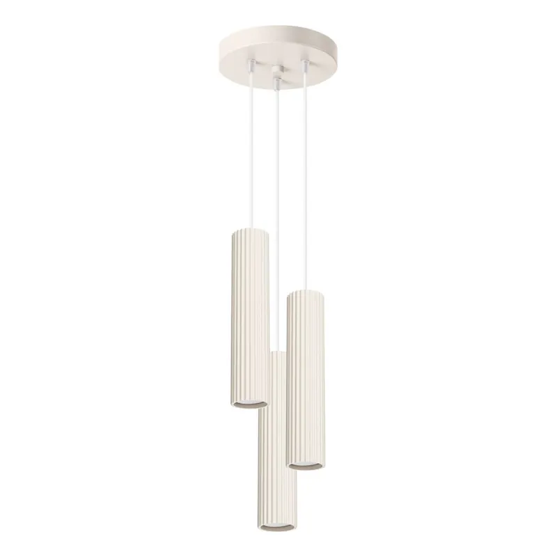 Autentický Lustr na lanku KARBON 3xGU10/10W/230V krémová