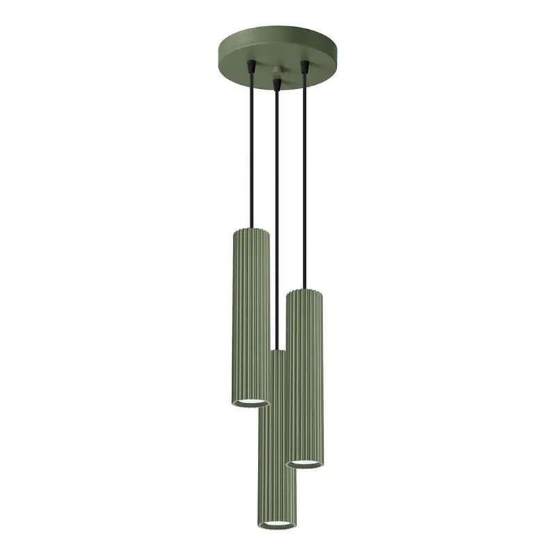 Lustr na lanku KARBON 3xGU10/10W/230V zelená Expresní Doručení