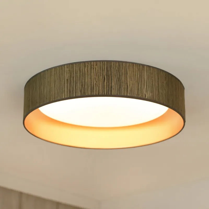 Brilagi - LED Stmívatelné stropní svítidlo VEGAS SHINE LED/24W/230V pr. 45 cm 3000/4000/6500K sláma hnědá/zlatá + dálkové ovládání Speciální Cena