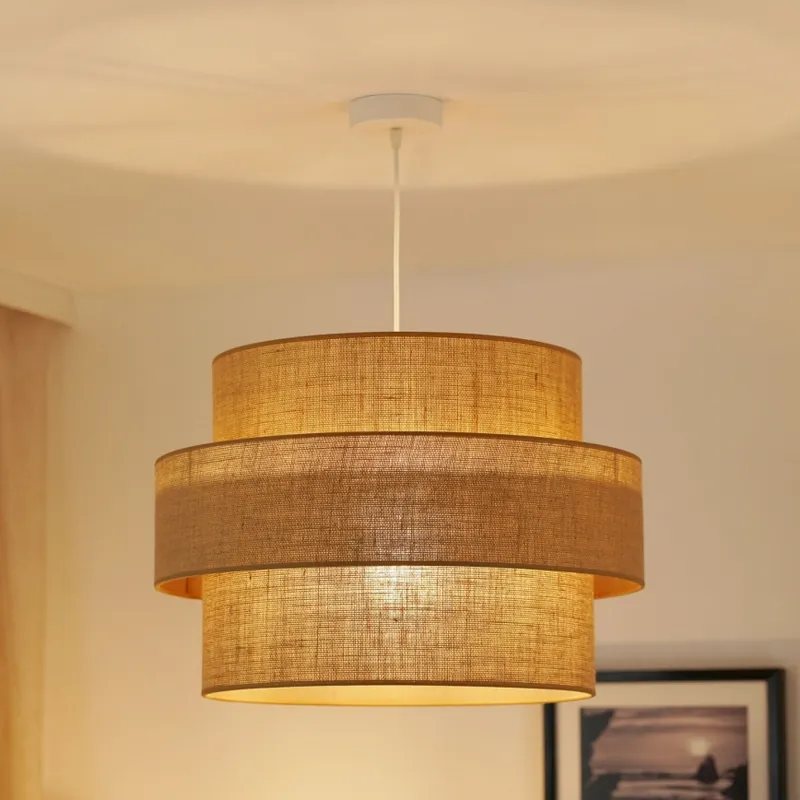 Odeslání Ihned Brilagi - Lustr na lanku SPACE YUTE 1xE27/15W/230V pr. 50 cm béžová/bílá